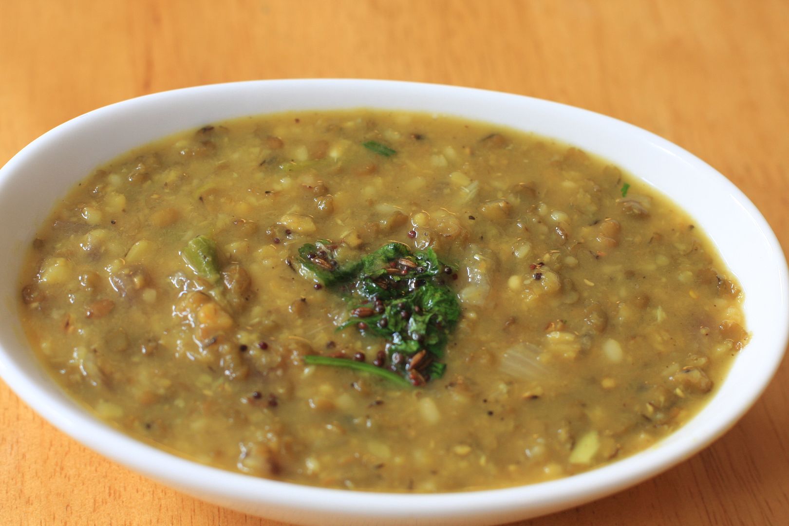 Quick Green Split Moong Dal with Pressure Cooker Paasi Paruppu